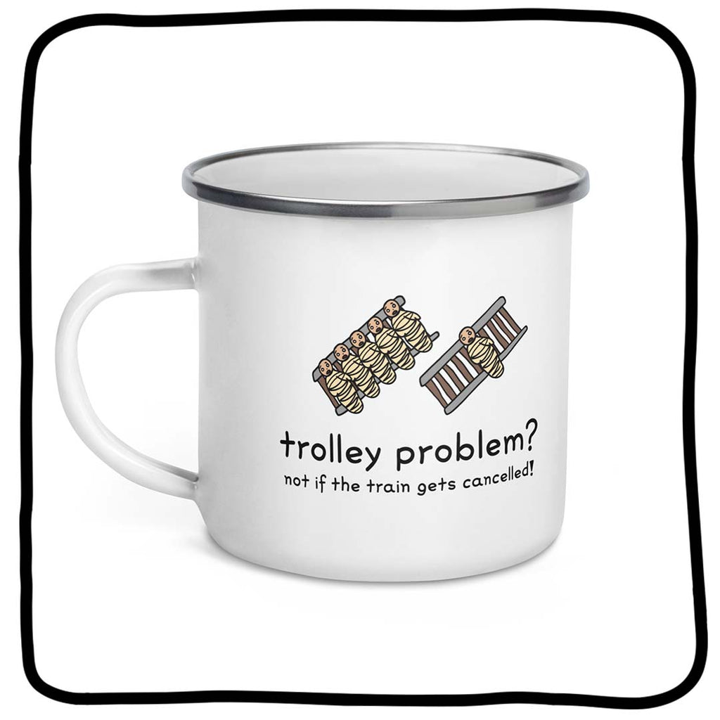 trolley problem mug