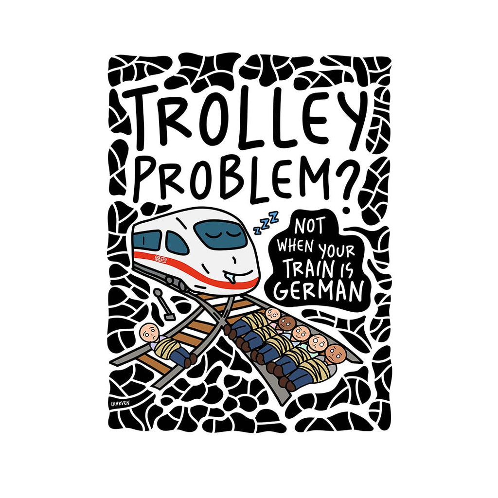 trolley problem print